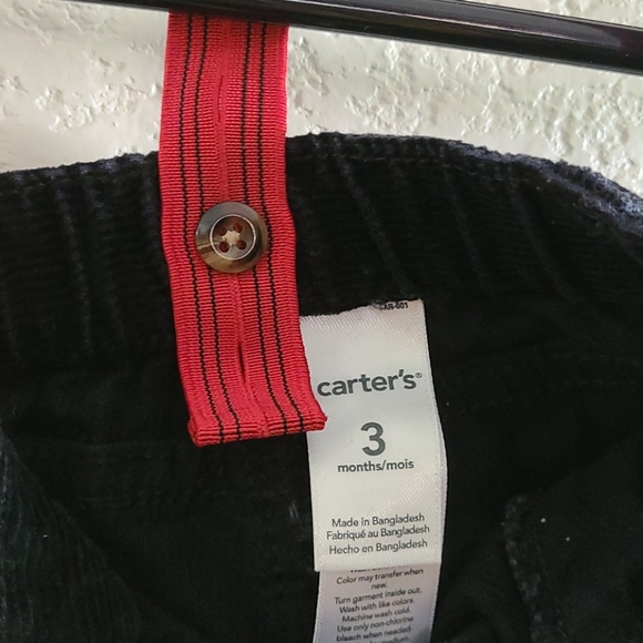 Carter's Black Corduroy Overalls - Picture 4 of 4